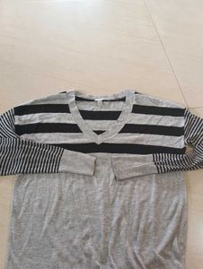 Striped V-Neck Sweater