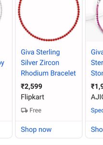 Giva Red Tennis Elegant Bracelet