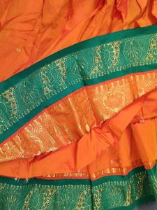 Orange &amp; Green Blouse