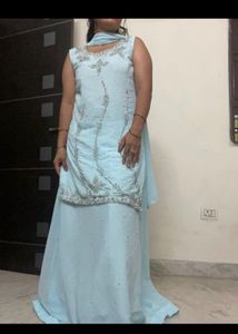 3 Peice Suit Combo Of 2 Dress Sky And Pink