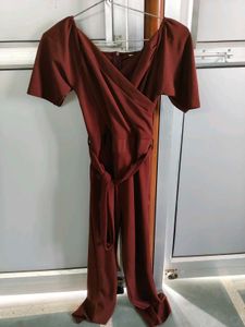 Stylish Maroon Jumpsuit