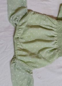 Green Polka Dot Long Dress