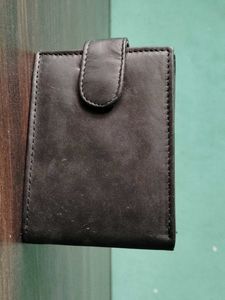 Black Leather Card Holder Wallet