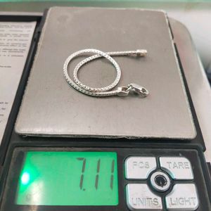 Pure Silver Handmade Snack🥨 Chain Bracelet Unisex