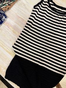 Striped Black And White Dress
