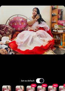 Red White Saree❤️