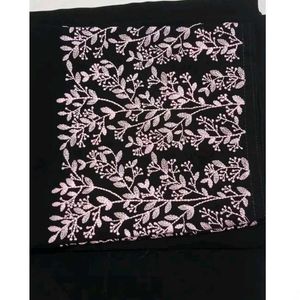 Black Abaya With Heavy Thread Work