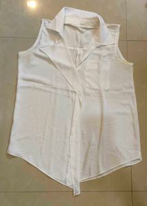 White Sleeveless Top