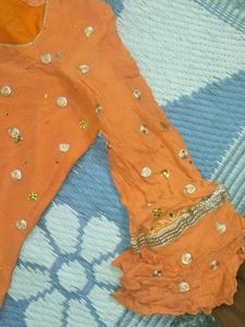Orange Kurta Set