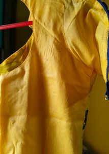 Yellow Embroidered Kurti