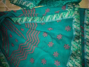 New Chiffon Blue Saree