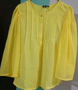 Yellow Puff Sleeve Top