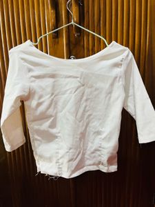 White Floral Embroidered Top