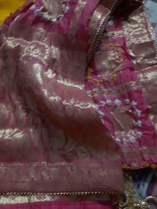 Karwachauth Special Pure Upada Suit With Handwork