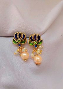 Lotus Pearl Drop Earrings (3sets)