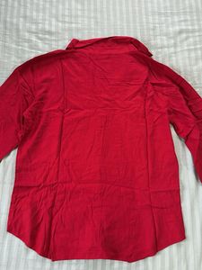 Red Button-Up Top