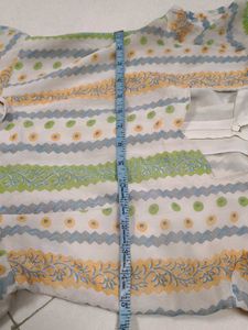 Off-White Kurta Set with Zipper Detail