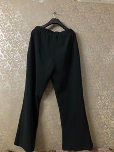 Black High Waisted Flare Trousers