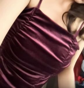 Burgundy Velvet Mini Slip Dress