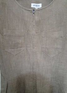 Casual Brown Shirt Dress