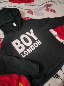 Crop Black Hoodie
