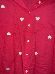 Heart Embroidered Shirt