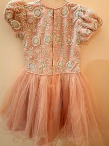Elegant Rose Gold Designer Dress for Girls