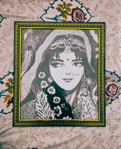 Framed Handmade Sketch Radha Rani