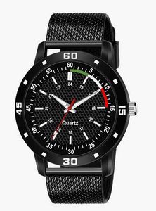 Sleek Black Quartz Watch