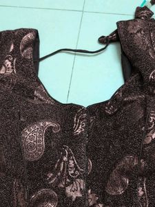 Elegant Brown Floral Blouse