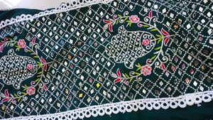 EMERALD GREEN KAFTANI SUIT + DAZZLING EARRING!