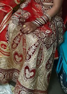 Bridal Lahenga Choli With Full Work Dupata In Gold
