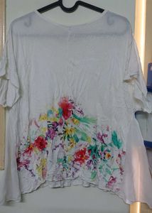 White Floral Top