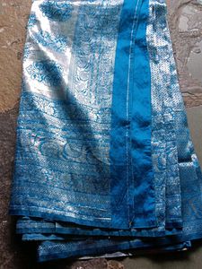 Blue & Silver Saree