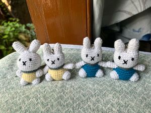 Crochet Handmade Miffy Amigurumi Keychain