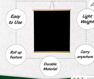 Plastic Roll up Black Chalk Board