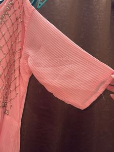 Peach Embellished Gown