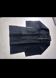 MEN&#39;S Black Cotton Silk KURTA PAJAMA SET