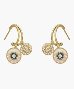 Evil Eye Gold Hoop Earrings