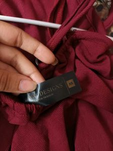 Maroon Strip Top