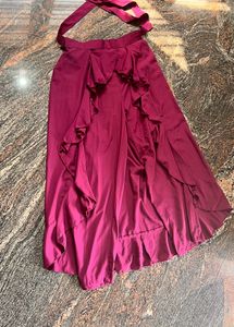 Magenta Ruffle Skirt