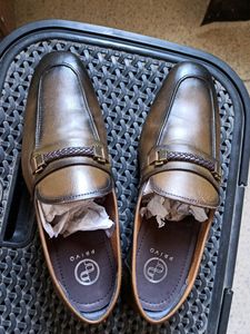 Genuine Leather Olive Patina Penny Loafers