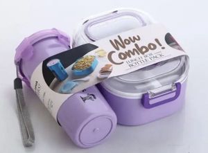 Purple Lunch Box Set with Bottle