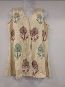 Printed Sleeveless koti jacket