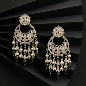 Elegant Silver-Tone Drop Earrings