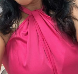 Pink Halter Mini Dress