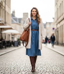 Denim Shirt Dress S size