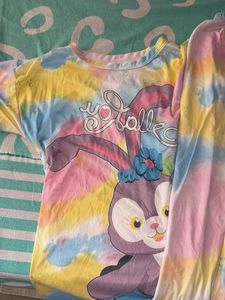 StellaLou Tie Dye Pajama Set Nightsuit