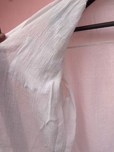 Oversized White Transparent Shirt