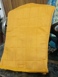 Mustard Quilted shoe bag